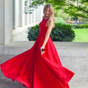 Red Flowy Maxi Dress