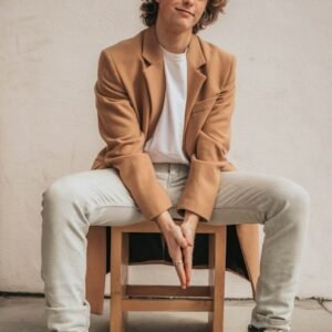 Men Camel Casual Blazer